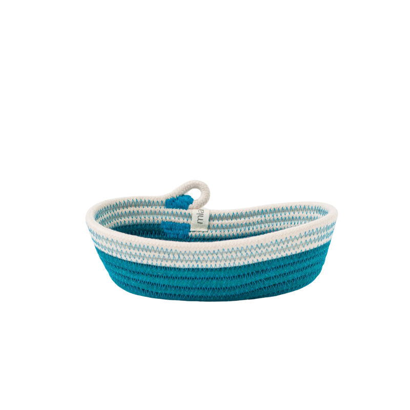 Petite Oval Basket  (XXS) - Teal Fruit Pastilles (BSK103371W-XXS) Main Image